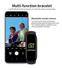 Smart Band M7s black generico nero bracciale attività - fitness - cardiofrequenzimetro Bluetooth smartwatch schermo da 0.96"