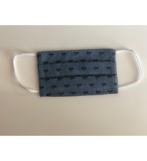 MASCHERINA PER BAMBINI - AZZURRA - MOD.10 IN 100% COTONE OEKO-TEX ANALLERGICO LAVABILE A 60 GRADI - MADE IN ITALY MASCHERINA PER BAMBINI - AZZURRA - MOD.10 IN 100% COTONE OEKO-TEX ANALLERGICO LAVABILE A 60 GRADI - MADE IN ITALY