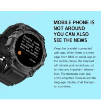 Orologio Smartwatch FD68 nero generico black bracciale attività - fitness - cardiofrequenzimetro Bluetooth multifunzione