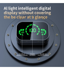 Coppia auricolari YD03 Black generico con display led Earphone Bluetooth V5.3 WI-FI cuffie TWS alta qualità iOS ANDROID Coppia auricolari YD03 Black generico con display led Earphone Bluetooth V5.3 WI-FI cuffie TWS alta qualità iOS ANDROID