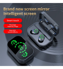 Coppia auricolari YD03 Black generico con display led Earphone Bluetooth V5.3 WI-FI cuffie TWS alta qualità iOS ANDROID Coppia auricolari YD03 Black generico con display led Earphone Bluetooth V5.3 WI-FI cuffie TWS alta qualità iOS ANDROID