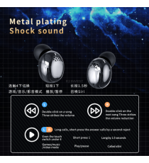 Coppia auricolari YD04 Black generico con display led Earphone Bluetooth V5.3 WI-FI cuffie TWS alta qualità iOS ANDROID Coppia auricolari YD04 Black generico con display led Earphone Bluetooth V5.3 WI-FI cuffie TWS alta qualità iOS ANDROID