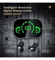 Coppia auricolari YD04 Black generico con display led Earphone Bluetooth V5.3 WI-FI cuffie TWS alta qualità iOS ANDROID Coppia auricolari YD04 Black generico con display led Earphone Bluetooth V5.3 WI-FI cuffie TWS alta qualità iOS ANDROID