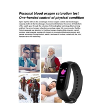 Smart Band M7s green generico verde bracciale attività - fitness - cardiofrequenzimetro Bluetooth smartwatch schermo da 0.96"