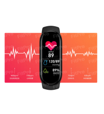 Smart Band M7s yellow generico giallo bracciale attività - fitness - cardiofrequenzimetro Bluetooth smartwatch schermo da 0.96"