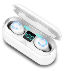 Coppia auricolari F9 white generico con display led Earphone Bluetooth V5.2 WI-FI cuffie TWS alta qualità iOS ANDROID Coppia auricolari F9 white generico con display led Earphone Bluetooth V5.2 WI-FI cuffie TWS alta qualità iOS ANDROID