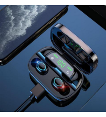 Coppia auricolari F9 black generico nero con display led Earphone Bluetooth V5.2 WI-FI cuffie TWS alta qualità iOS ANDROID Coppia auricolari F9 black generico nero con display led Earphone Bluetooth V5.2 WI-FI cuffie TWS alta qualità iOS ANDROID