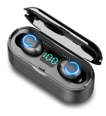Coppia auricolari F9 black generico nero con display led Earphone Bluetooth V5.2 WI-FI cuffie TWS alta qualità iOS ANDROID Coppia auricolari F9 black generico nero con display led Earphone Bluetooth V5.2 WI-FI cuffie TWS alta qualità iOS ANDROID