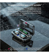 Coppia auricolari F9+ plus black generico nero con display led Earphone Bluetooth V5.0 WI-FI cuffie TWS alta qualità iOS ANDROID Coppia auricolari F9+ plus black generico nero con display led Earphone Bluetooth V5.0 WI-FI cuffie TWS alta qualità iOS ANDROID