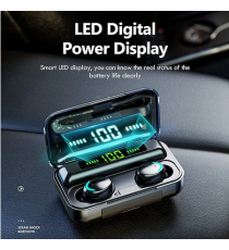 Coppia auricolari F9+ plus black generico nero con display led Earphone Bluetooth V5.0 WI-FI cuffie TWS alta qualità iOS ANDROID Coppia auricolari F9+ plus black generico nero con display led Earphone Bluetooth V5.0 WI-FI cuffie TWS alta qualità iOS ANDROID