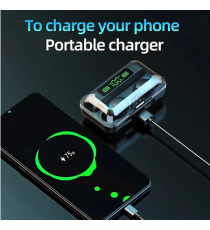 Coppia auricolari F9+ plus black generico nero con display led Earphone Bluetooth V5.0 WI-FI cuffie TWS alta qualità iOS ANDROID Coppia auricolari F9+ plus black generico nero con display led Earphone Bluetooth V5.0 WI-FI cuffie TWS alta qualità iOS ANDROID