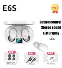 Coppia auricolari E6S white generico bianco con display led Earphone Bluetooth V5.2 WI-FI cuffie TWS alta qualità iOS ANDROID Coppia auricolari E6S white generico bianco con display led Earphone Bluetooth V5.2 WI-FI cuffie TWS alta qualità iOS ANDROID
