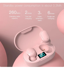 Coppia auricolari E6S black generico nero con display led Earphone Bluetooth V5.2 WI-FI cuffie TWS alta qualità iOS ANDROID Coppia auricolari E6S black generico nero con display led Earphone Bluetooth V5.2 WI-FI cuffie TWS alta qualità iOS ANDROID