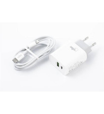 Caricatore LS13 fast 2 porte Usb QC3.0 + PD 3.0 da muro + cavo di ricarica lightning da 1mt Output: PD+QC3.0,5V3A,9V2A,12V1.5A Caricatore LS13 fast 2 porte Usb QC3.0 + PD 3.0 da muro + cavo di ricarica lightning da 1mt Output: PD+QC3.0,5V3A,9V2A,12V1.5A