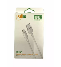 Cavo Micro USB bianco BL90 fast 2.4A da USB-A maschio a Micro-USB 2.4A alta velocità - cavo 1MT PVC di alta qualità Cavo Micro USB bianco BL90 fast 2.4A da USB-A maschio a Micro-USB 2.4A alta velocità - cavo 1MT PVC di alta qualitÃ