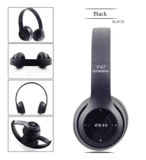 Cuffie Wireless P47 Black - Bluetooth headphones 5.0+Edr - con cancellazione del rumore - ingresso memory - pieghevoli! Cuffie Wireless P47 Black - Bluetooth headphones 5.0+Edr - con cancellazione del rumore - ingresso memory - pieghevoli!