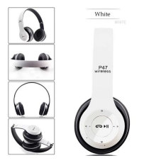 Cuffie Wireless P47 White - Bluetooth headphones 5.0+Edr - con cancellazione del rumore - ingresso memory - pieghevoli! Cuffie Wireless P47 White - Bluetooth headphones 5.0+Edr - con cancellazione del rumore - ingresso memory - pieghevoli!