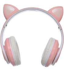 Cuffie Wireless B39M gatto pink - Bluetooth headphones 5.0 - luci led rgb - ingresso memory - pieghevoli e richiudibili! Cuffie Wireless B39M gatto pink - Bluetooth headphones 5.0 - luci led rgb - ingresso memory - pieghevoli e richiudibili!