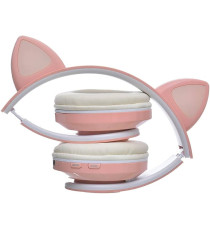 Cuffie Wireless B39M gatto pink - Bluetooth headphones 5.0 - luci led rgb - ingresso memory - pieghevoli e richiudibili! Cuffie Wireless B39M gatto pink - Bluetooth headphones 5.0 - luci led rgb - ingresso memory - pieghevoli e richiudibili!