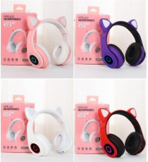 Cuffie Wireless B39M gatto pink - Bluetooth headphones 5.0 - luci led rgb - ingresso memory - pieghevoli e richiudibili! Cuffie Wireless B39M gatto pink - Bluetooth headphones 5.0 - luci led rgb - ingresso memory - pieghevoli e richiudibili!