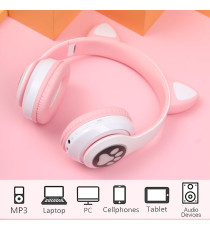 Cuffie Wireless B39M gatto white - Bluetooth headphones 5.0 - luci led rgb - ingresso memory - pieghevoli e richiudibili! Cuffie Wireless B39M gatto white - Bluetooth headphones 5.0 - luci led rgb - ingresso memory - pieghevoli e richiudibili!