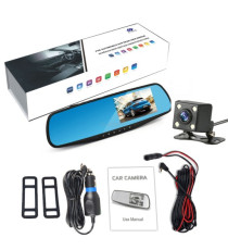 Camera car SJ54 2in1 Dvr con camera posteriore - schermo 4.5" Full Hd 1080P -Night vision-Cyclic recording - Dash cam - G-sensor Camera car SJ54 2in1 Dvr con camera posteriore - schermo 4.5" Full Hd 1080P -Night vision-Cyclic recording - Dash cam - G-sensor