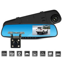 Camera car SJ54 2in1 Dvr con camera posteriore - schermo 4.5" Full Hd 1080P -Night vision-Cyclic recording - Dash cam - G-sensor Camera car SJ54 2in1 Dvr con camera posteriore - schermo 4.5" Full Hd 1080P -Night vision-Cyclic recording - Dash cam - G-sensor
