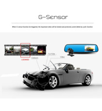 Camera car SJ54 2in1 Dvr con camera posteriore - schermo 4.5" Full Hd 1080P -Night vision-Cyclic recording - Dash cam - G-sensor Camera car SJ54 2in1 Dvr con camera posteriore - schermo 4.5" Full Hd 1080P -Night vision-Cyclic recording - Dash cam - G-sensor