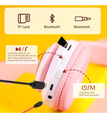 Cuffie Wireless B39M gatto black - Bluetooth headphones 5.0 - luci led rgb - ingresso memory - pieghevoli e richiudibili! Cuffie Wireless B39M gatto black - Bluetooth headphones 5.0 - luci led rgb - ingresso memory - pieghevoli e richiudibili!