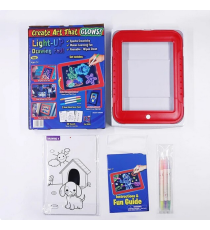Magic Pad 3DX9 rossa Lavagna Magica Luminosa 3D Con Pennarelli Stencil Bambini Gioco educativo green