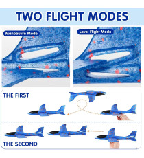 Aereo blu in schiuma EPP 48cm - molto resistente e flessibile - design aerodinamico - facile da montare e smontare