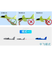 Aereo blu in schiuma EPP 48cm - molto resistente e flessibile - design aerodinamico - facile da montare e smontare