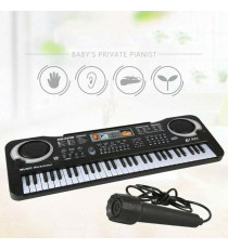 Pianola elettronica digitale PI4 - pianoforte con 61 tasti e microfono - Suono reale e tocco di un vero pianoforte 54x17x4,3cm