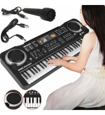 Pianola elettronica digitale PI4 - pianoforte con 61 tasti e microfono - Suono reale e tocco di un vero pianoforte 54x17x4,3cm