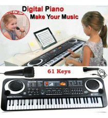 Pianola elettronica digitale PI4 - pianoforte con 61 tasti e microfono - Suono reale e tocco di un vero pianoforte 54x17x4,3cm