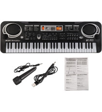 Pianola elettronica digitale PI4 - pianoforte con 61 tasti e microfono - Suono reale e tocco di un vero pianoforte 54x17x4,3cm