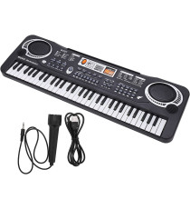 Pianola elettronica digitale PI4 - pianoforte con 61 tasti e microfono - Suono reale e tocco di un vero pianoforte 54x17x4,3cm