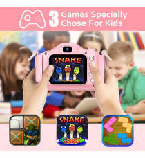 Fotocamera digitale unicorno X5 pink per bambini - Risoluzione video 1920x1080 foto: 3264x2448 - 20MP schermo 2" doppia lente