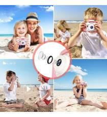 Fotocamera digitale unicorno X5 pink per bambini - Risoluzione video 1920x1080 foto: 3264x2448 - 20MP schermo 2" doppia lente
