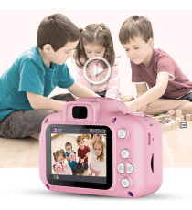 Fotocamera digitale pink X2 per bambini  - Risoluzione video 1920x1080 foto: 3264x2448 -  schermo 2" - ideale per foto e video