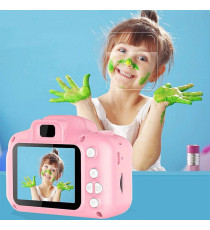 Fotocamera digitale pink X2 per bambini  - Risoluzione video 1920x1080 foto: 3264x2448 -  schermo 2" - ideale per foto e video
