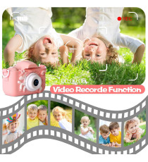 Fotocamera digitale unicorno X5 blu per bambini  - Risoluzione video 1920x1080 foto: 3264x2448 - 20MP schermo 2" doppia lente