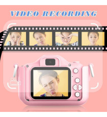 Fotocamera digitale unicorno X5 blu per bambini  - Risoluzione video 1920x1080 foto: 3264x2448 - 20MP schermo 2" doppia lente