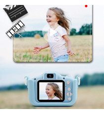 Fotocamera digitale cane X5 blu per bambini  - Risoluzione video 1920x1080 foto: 3264x2448 - 20MP schermo 2" doppia lente