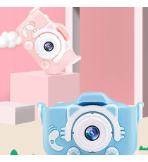 Fotocamera digitale cane X5 blu per bambini  - Risoluzione video 1920x1080 foto: 3264x2448 - 20MP schermo 2" doppia lente