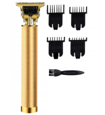 Tagliacapelli e regolabarba T9 gold - rifinitore professionale ricaricabile in acciaio inox - 4 misure di taglio - superpotente Tagliacapelli e regolabarba T9 gold - rifinitore professionale ricaricabile in acciaio inox - 4 misure di taglio - superpotente