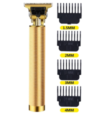 Tagliacapelli e regolabarba T9 gold - rifinitore professionale ricaricabile in acciaio inox - 4 misure di taglio - superpotente