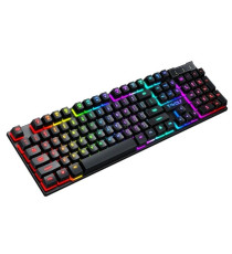 Tastiera gaming illuminata TF20 104 TASTI - Design compatto Dimensioni: 445x135x4mm - cavo usb 1,5 metri - tasto on-off luci Tastiera gaming illuminata TF20 104 TASTI - Design compatto Dimensioni: 445x135x4mm - cavo usb 1,5 metri - tasto on-off luci