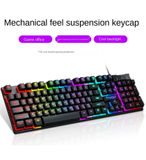 Tastiera gaming illuminata TF20 104 TASTI - Design compatto Dimensioni: 445x135x4mm - cavo usb 1,5 metri - tasto on-off luci Tastiera gaming illuminata TF20 104 TASTI - Design compatto Dimensioni: 445x135x4mm - cavo usb 1,5 metri - tasto on-off luci