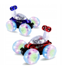 Macchina acrobatica telecomandata stunt car - con luci led ed effetti sonori - max 20 km/h - ruota a 360 gradi fino a 20mt